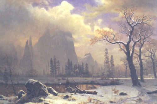 Albert Bierstadt Yosemite Winter Scene